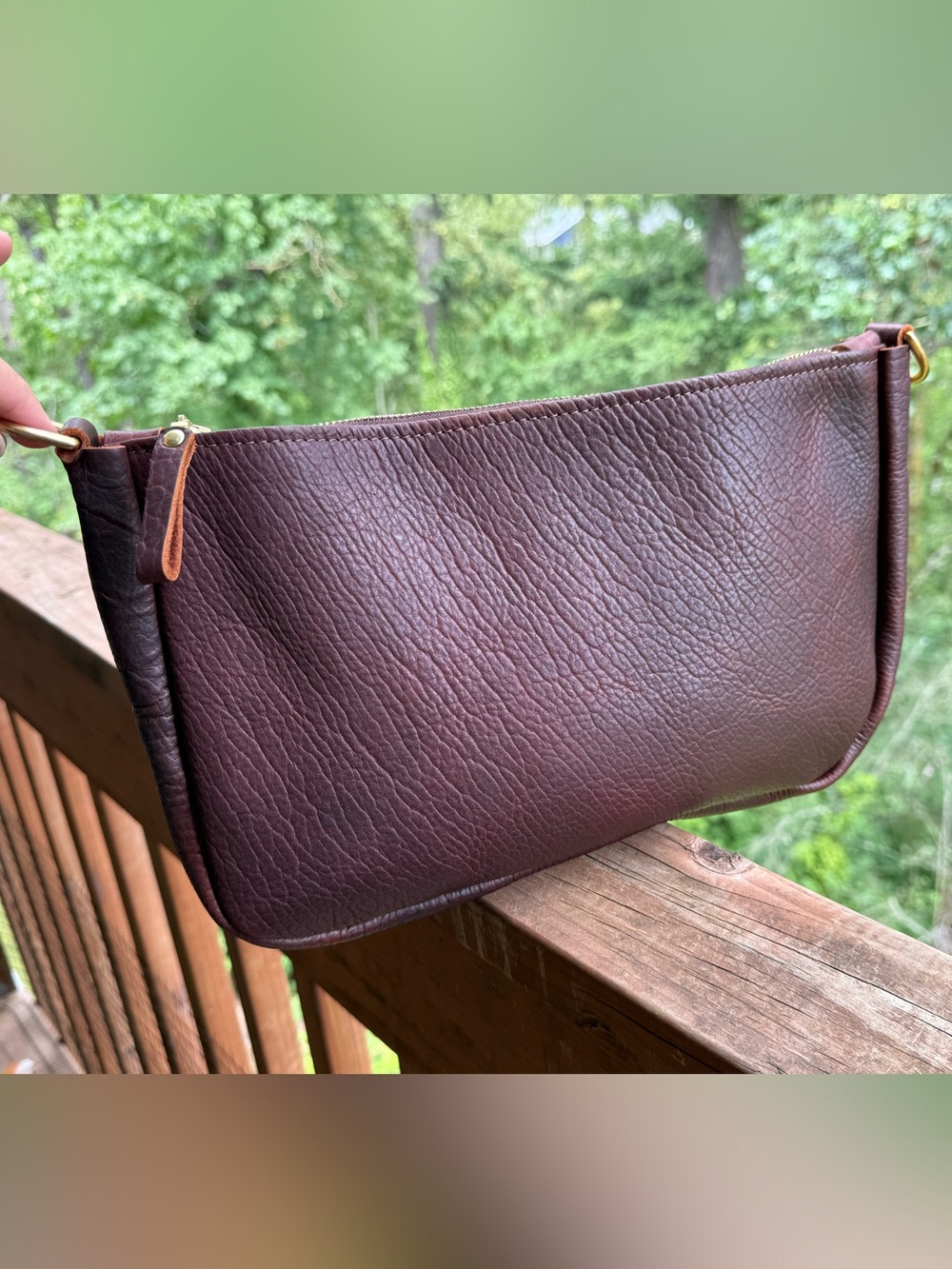 KMM & Co Large Crossbody in Walnut Bison